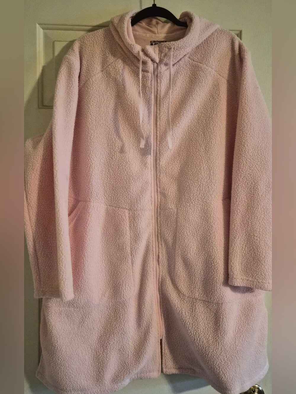 MUK LUKS Pink Plush Fleece Oversized Hoodie Women's XL NWOT New